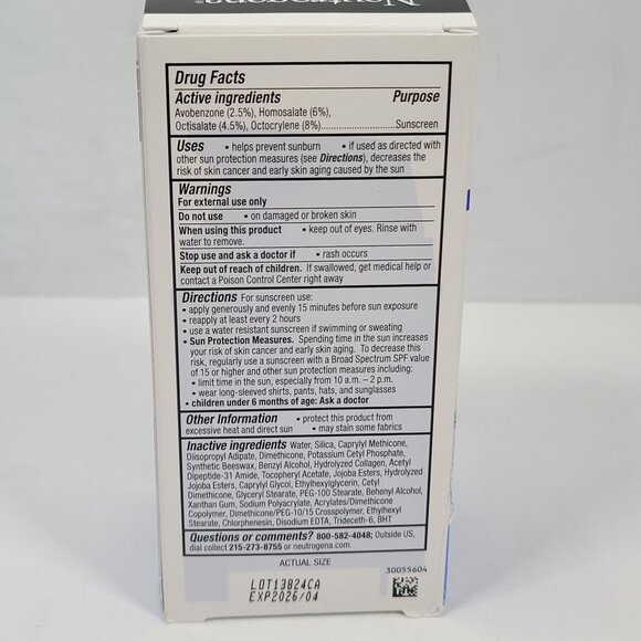 Neutrogena Collagen Bank SPF Moisturizer Sunscreen SPF30 2 Fl Oz NIB - Picture 2 of 5